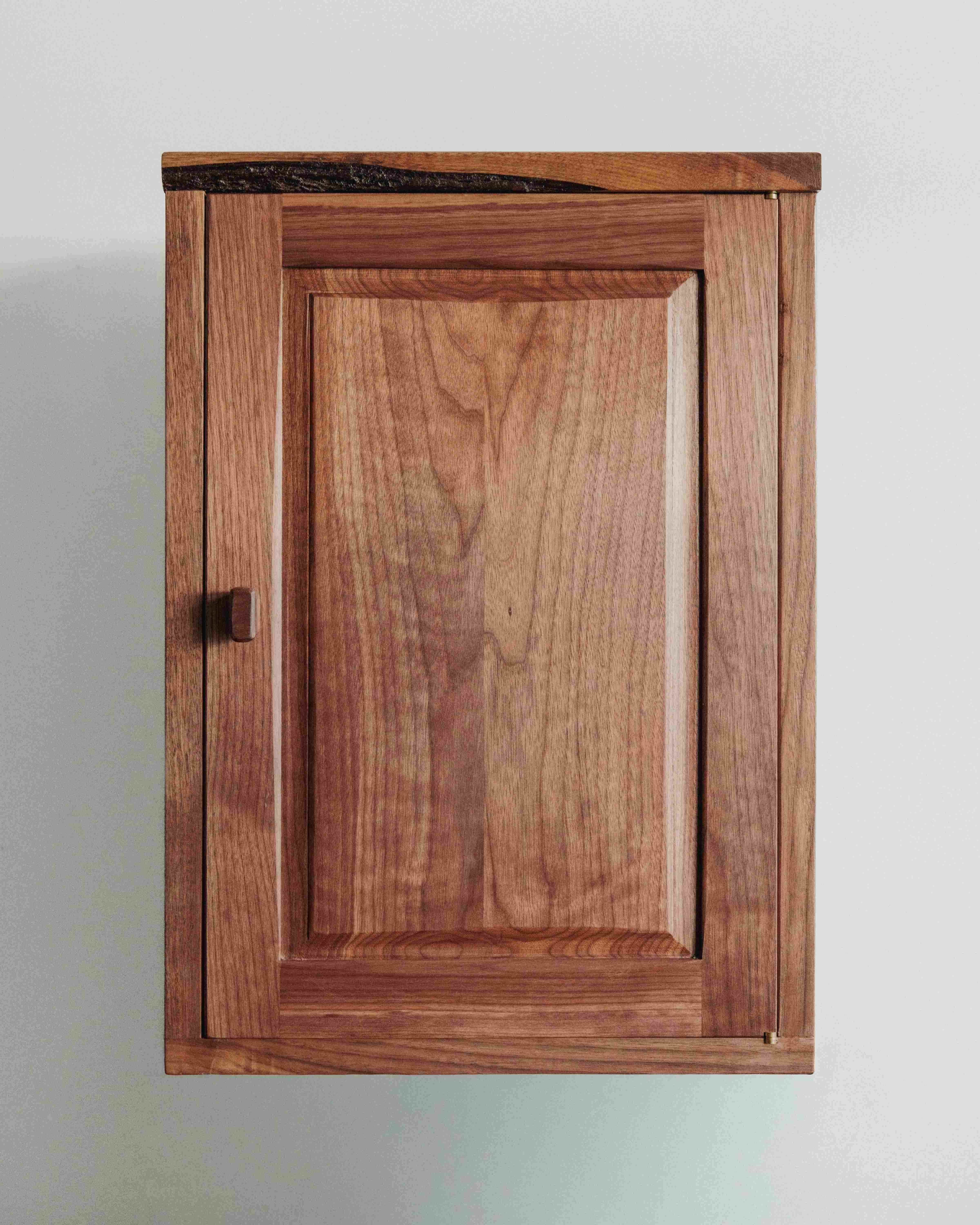 Whiskey walnut cabinet.